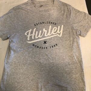 Hurley Short Sleeve Tee, Size Large, Gray